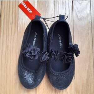 Joe Fresh Glittery Black Kids Dress Shoes